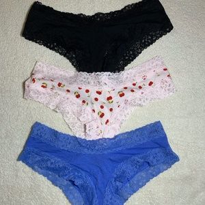 3 NWT Victorias Secret lace underwear